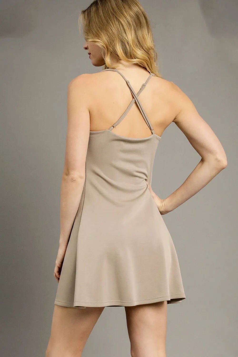 Crisscross Square Neck Active Mini Dress | VELORÉ - VELORÉ