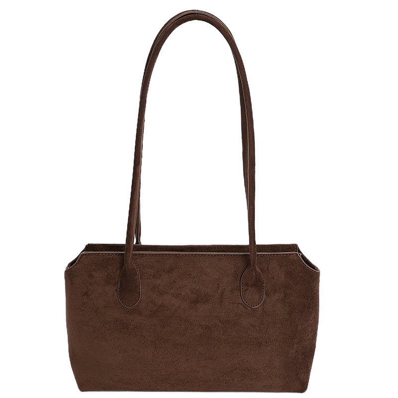 Fashionable Simple Retro Suede Large-Capacity Tote Bag - VELORÉ