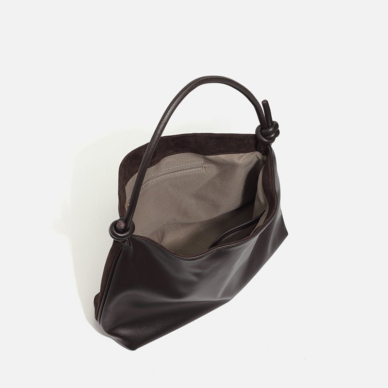 Genuine Leather Womens Vintage Matte Suede Tote Bag - VELORÉ