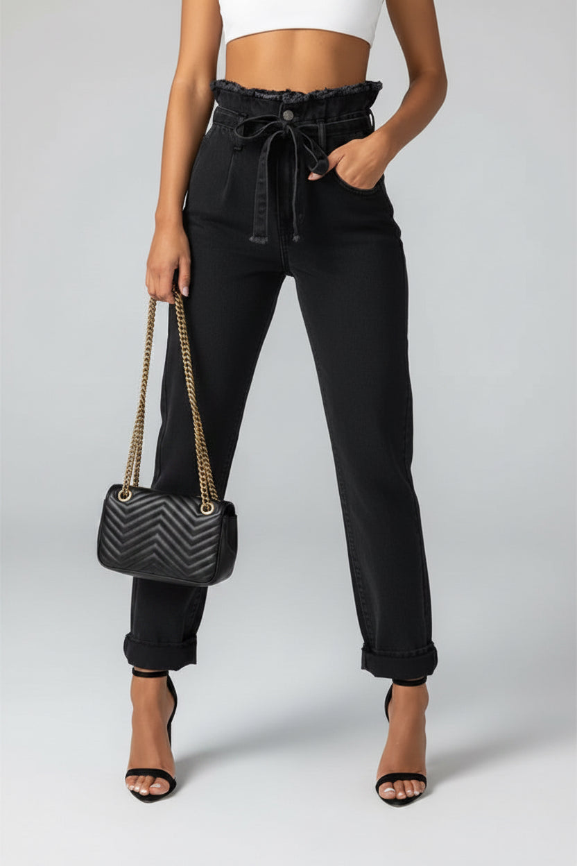 High-waisted Washed Pencil Pants Spring Sexy Temperament European And American Plus Size Denim Jeans For Women - VELORÉ