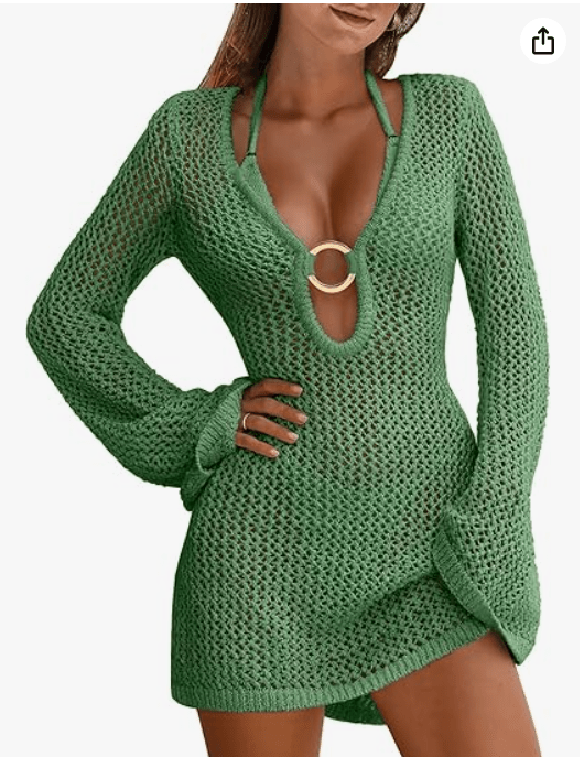Mesh Swimsuit With Holey Dress Resort Swimsuit - VELORÉ