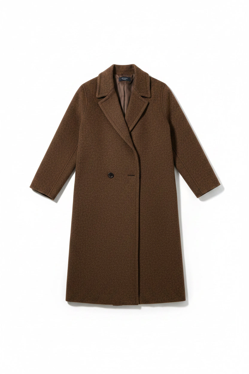 Mid-length Thickened Small Hepburn Style Woolen Coat - VELORÉ