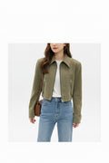 Retro Commuter Lazy Short Suede Fabric Jacket Coat For Women - VELORÉ