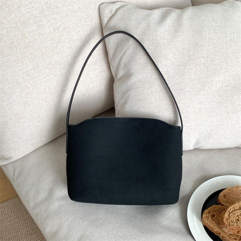 Retro Suede-Like Simple All-Match Tote Bag For Women - VELORÉ