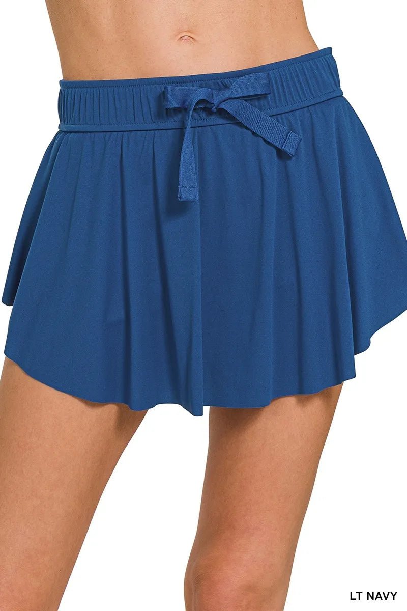 Ruffle Hem Tennis Skirt with Hidden Pockets | VELORÉ - VELORÉ