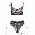 Sexy Lace Flower Sexy Female Suit - VELORÉ