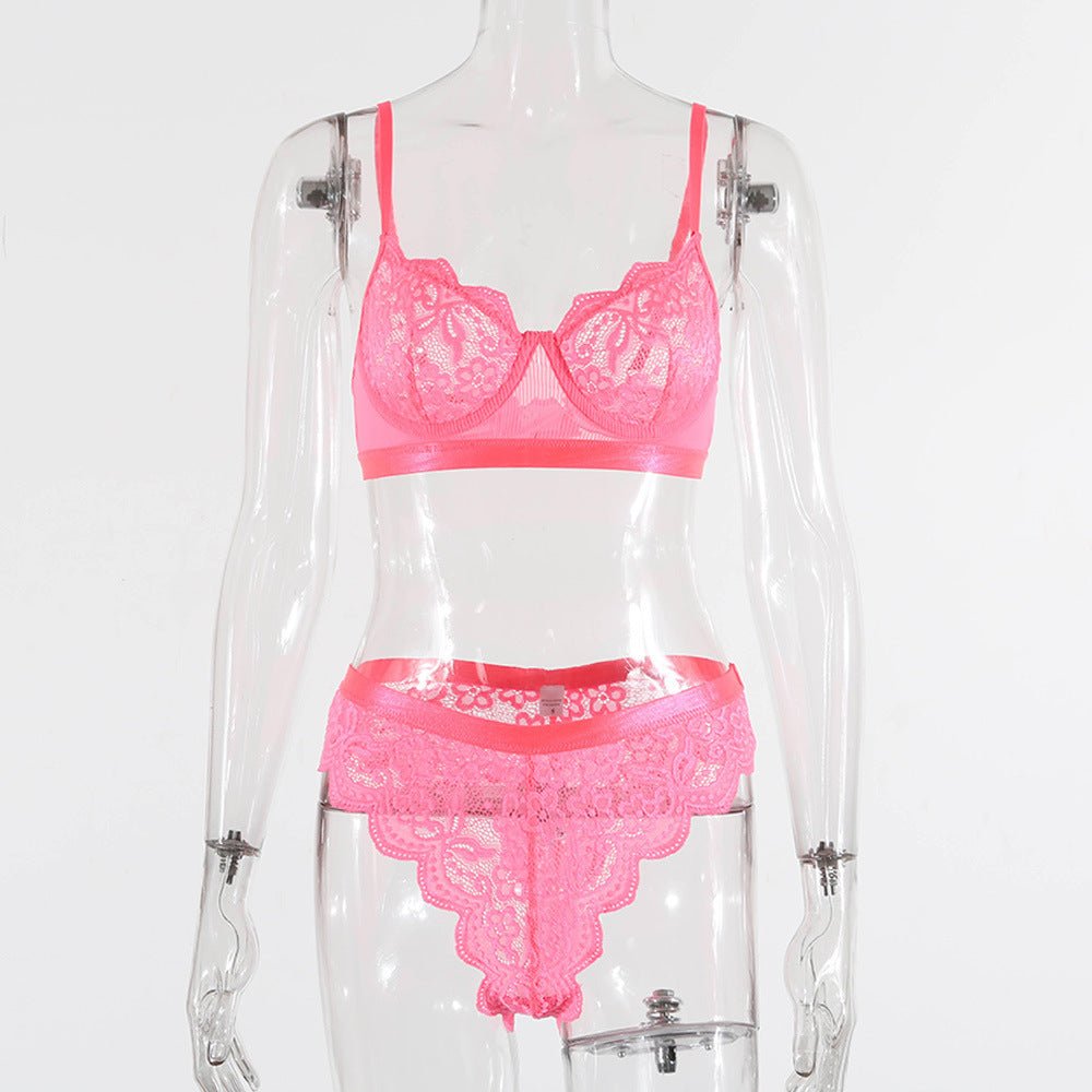 Sexy Lace Flower Sexy Female Suit - VELORÉ