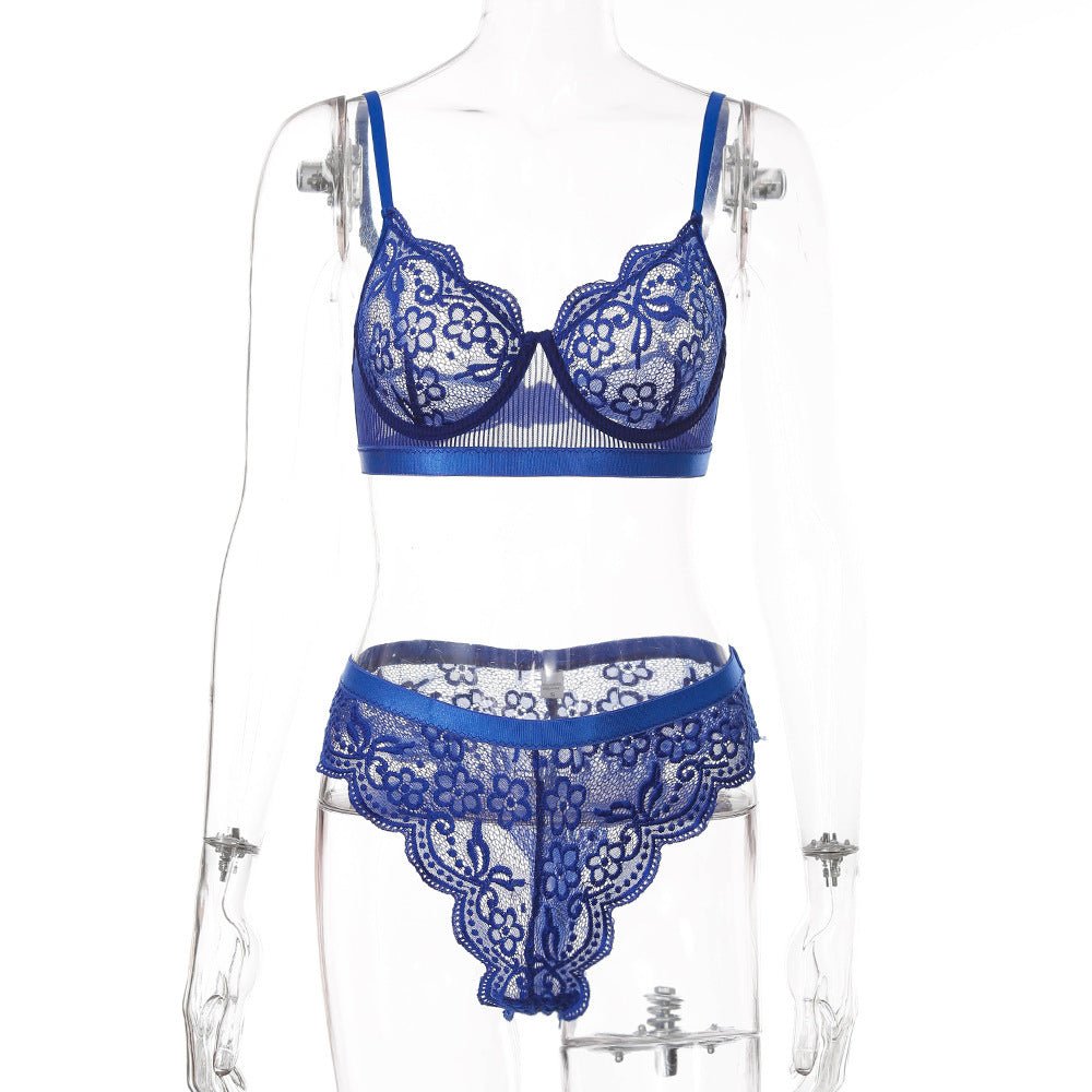 Sexy Lace Flower Sexy Female Suit - VELORÉ