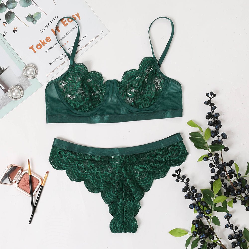 Sexy Lace Flower Sexy Female Suit - VELORÉ
