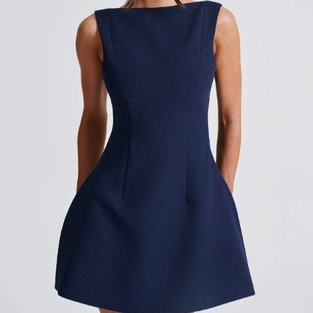Sexy Slim-fitting Backless Dress Summer Sleeveless Short Dresses - VELORÉ