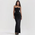 Slim Tube Top Long Dress Sexy Fashion Bandeau Backless Party Evening Dresses For Women Clothing - VELORÉ